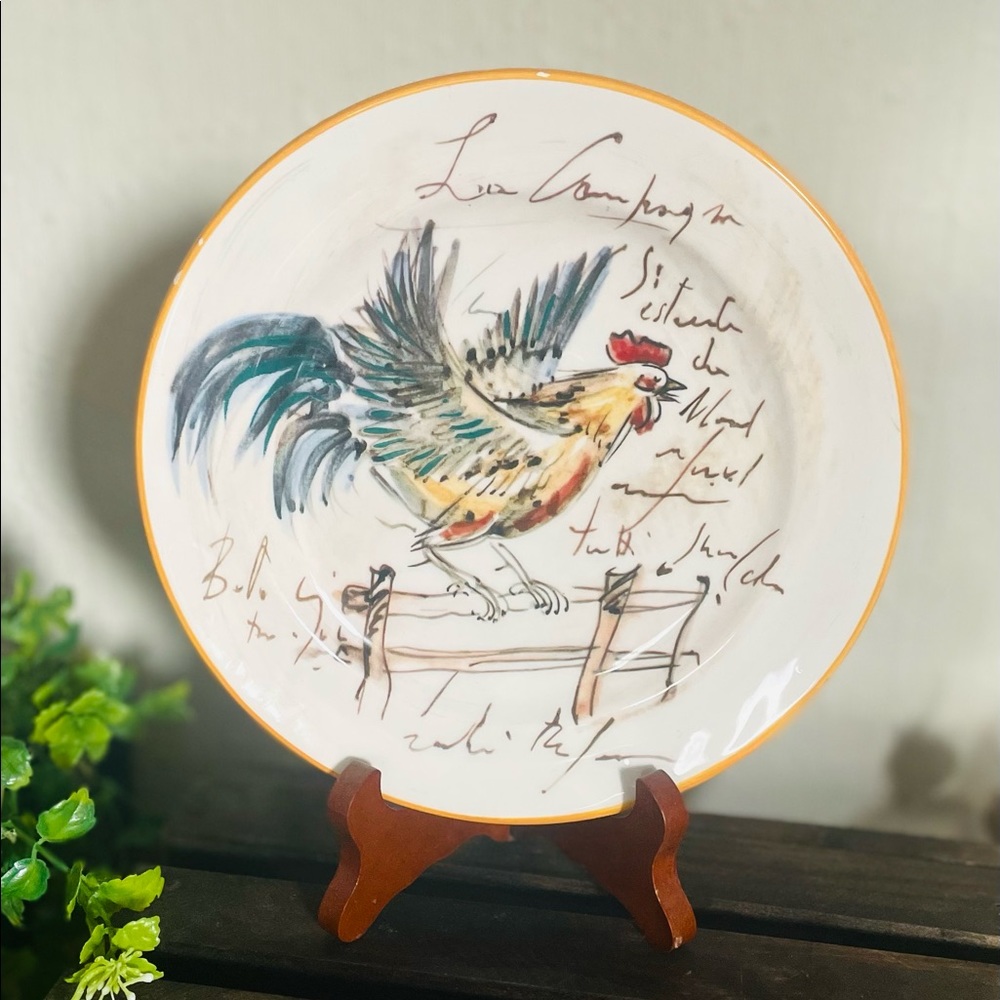 Deruta Ceramiche DER56 Hand Painted Rooster Plate